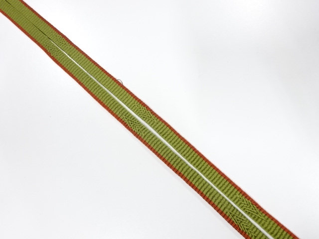 アンティーク　正絹　帯留め用　手組三分紐